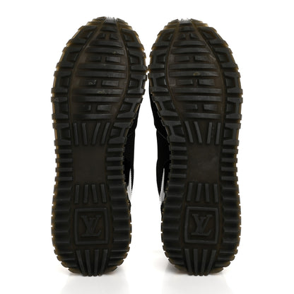Louis Vuitton Suede Monogram Run Away Sneakers 37.5 Black 6 of 12