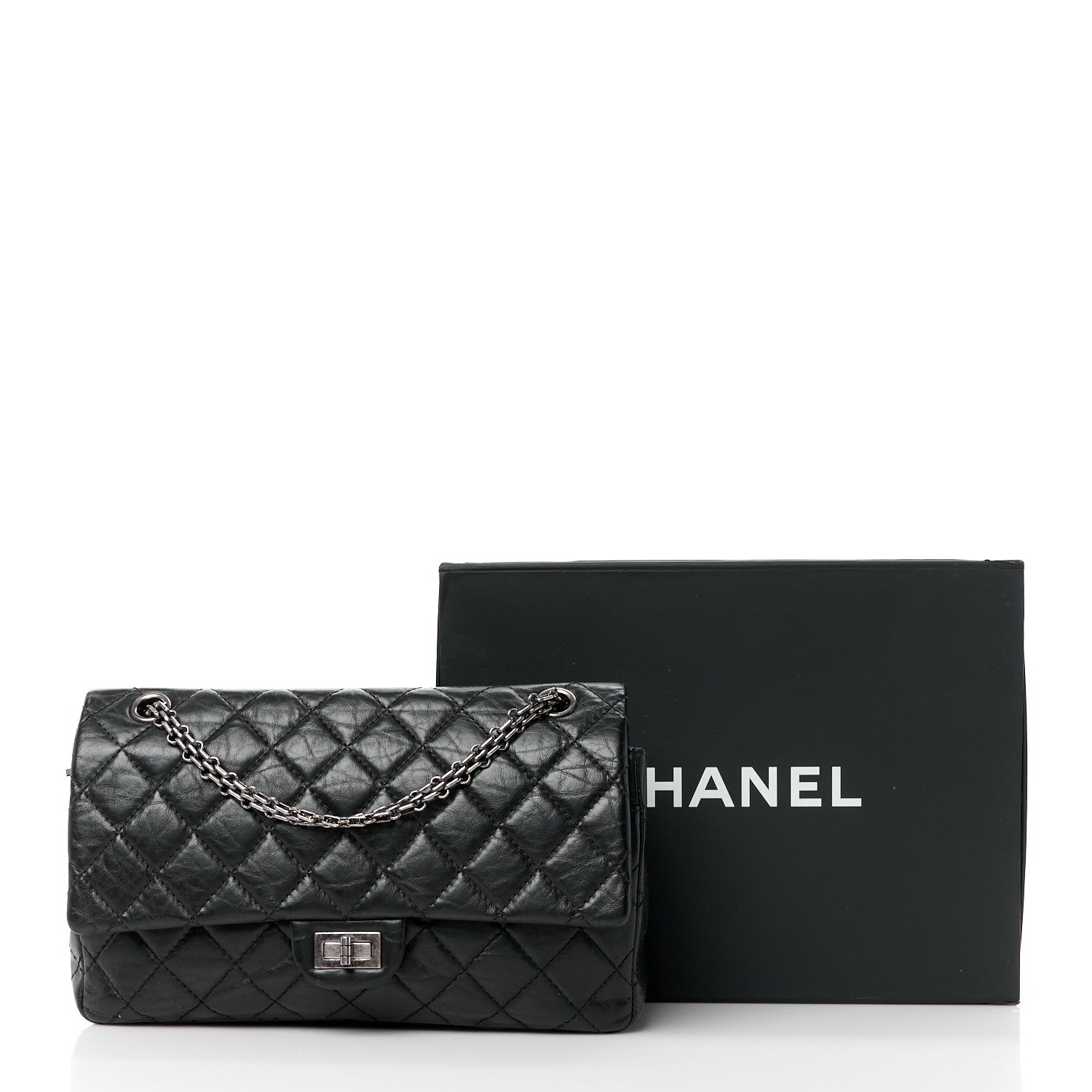 Chanel Aged Calfskin Quilted 2.55 Reissue 226 Flap Black 11 of 11