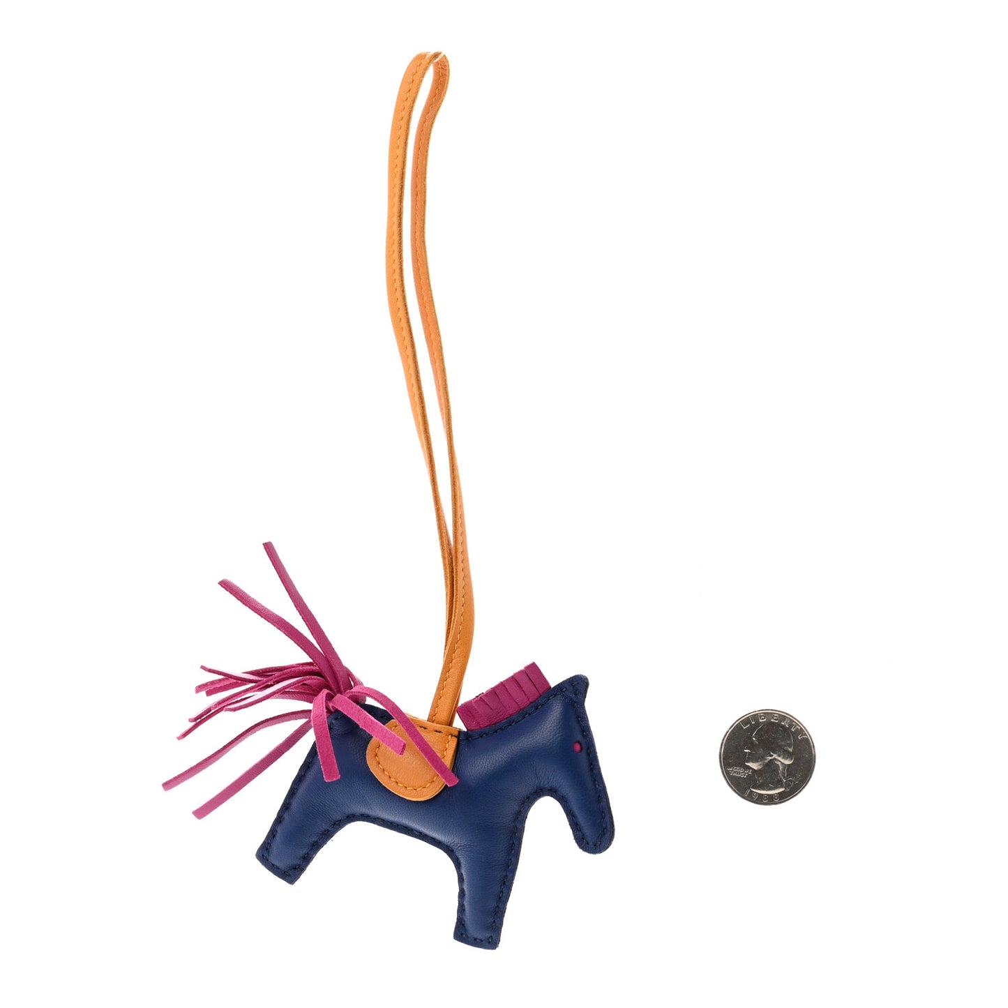 Milo Lambskin Grigri Rodeo Horse Bag Charm PM Bleu Saphir Rose Pourpre Bouton D'Or