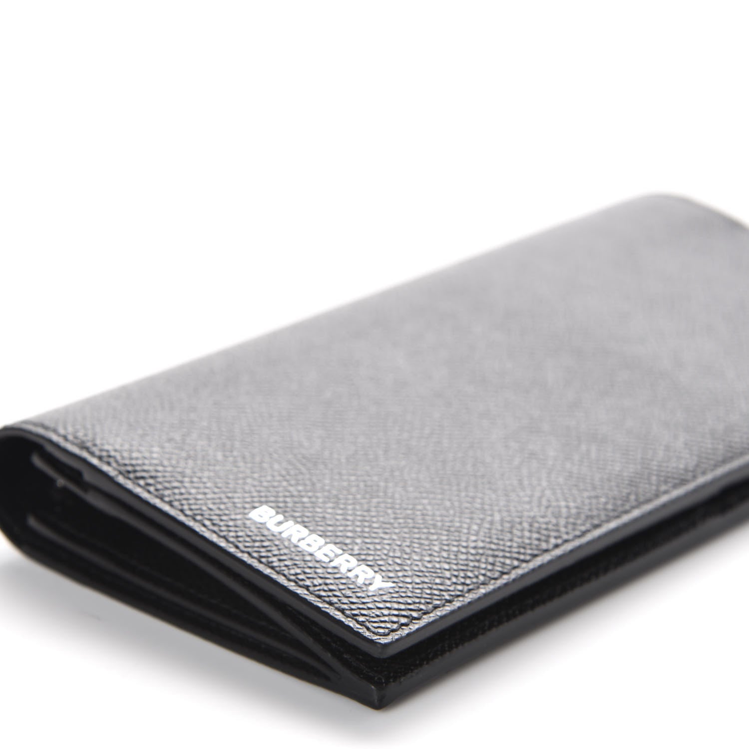 Burberry Grainy Calfskin Continental Flap Wallet Black 5 of 9