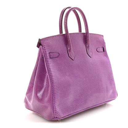 Hermes Lizard Birkin 25 Violet 3 of 10