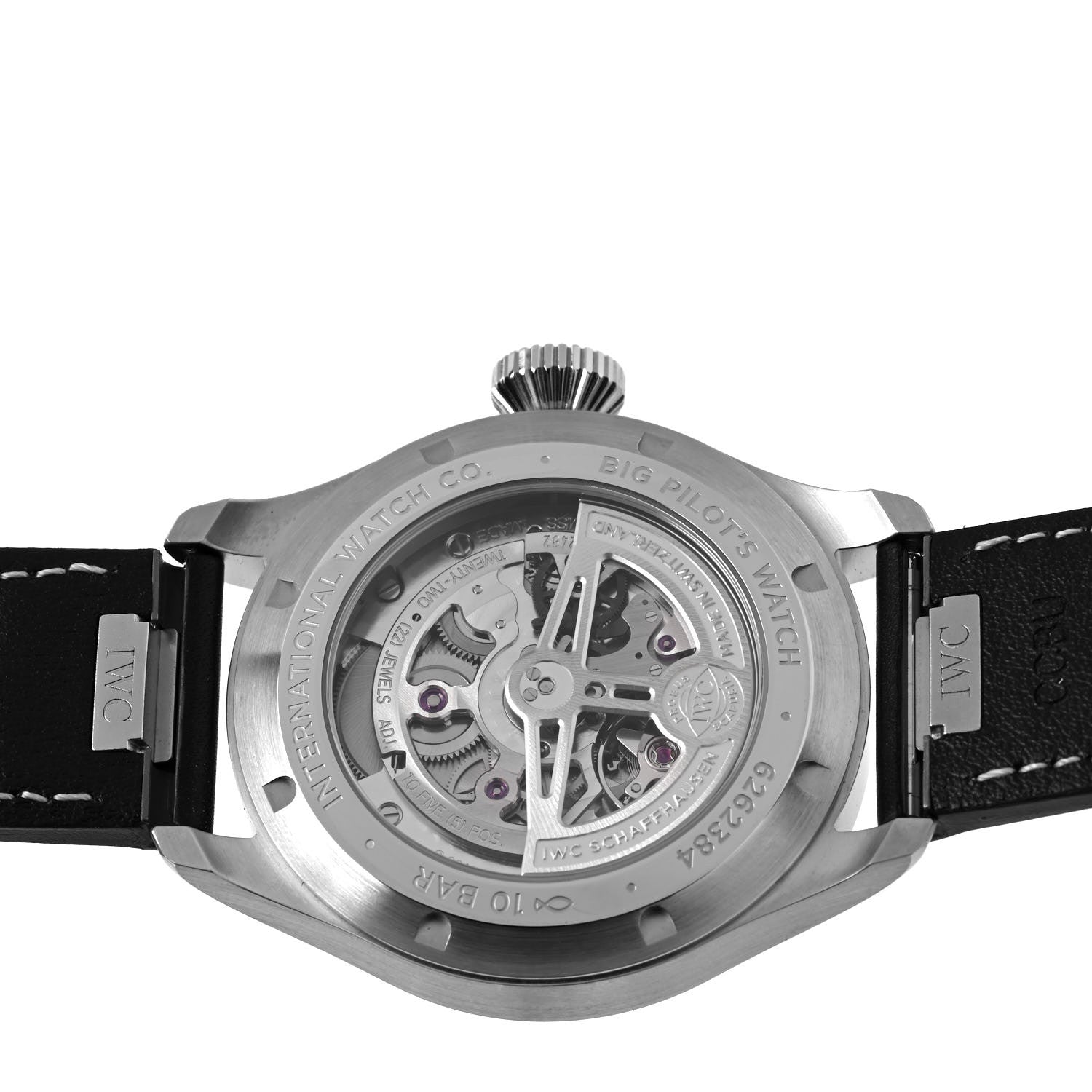 IWC Stainless Steel Calfskin 44mm Big Pilot Automatic Watch Blue IW329303 4 of 5