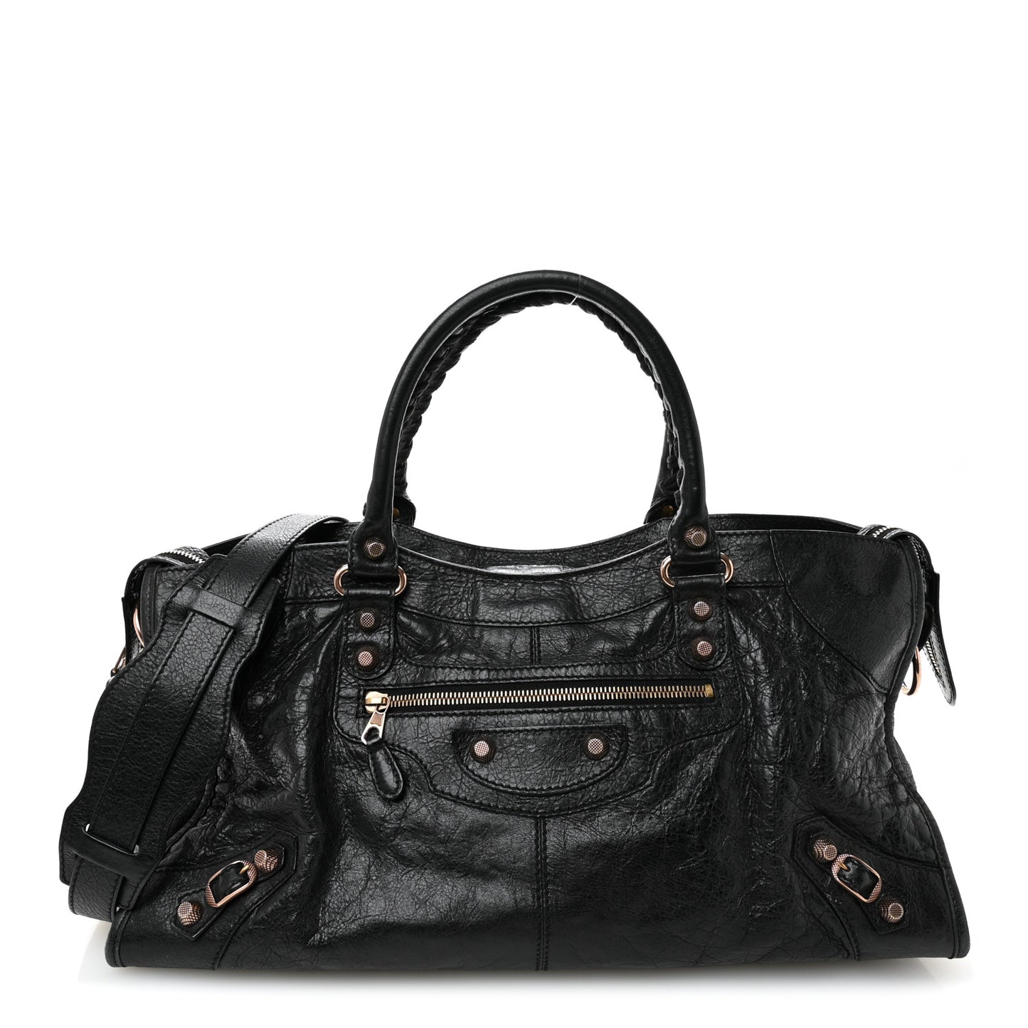 Agneau Giant 21 Rose Gold  Hardware Part Time Black