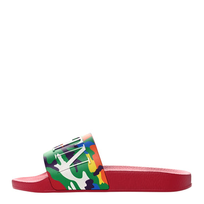 Valentino Garavani Rubber Mens VLTN Pool Slide Sandals 40 Blossom 1 of 9
