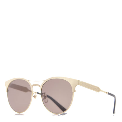 Gucci Round Metal GG0075SK Sunglasses Gold 1 of 8