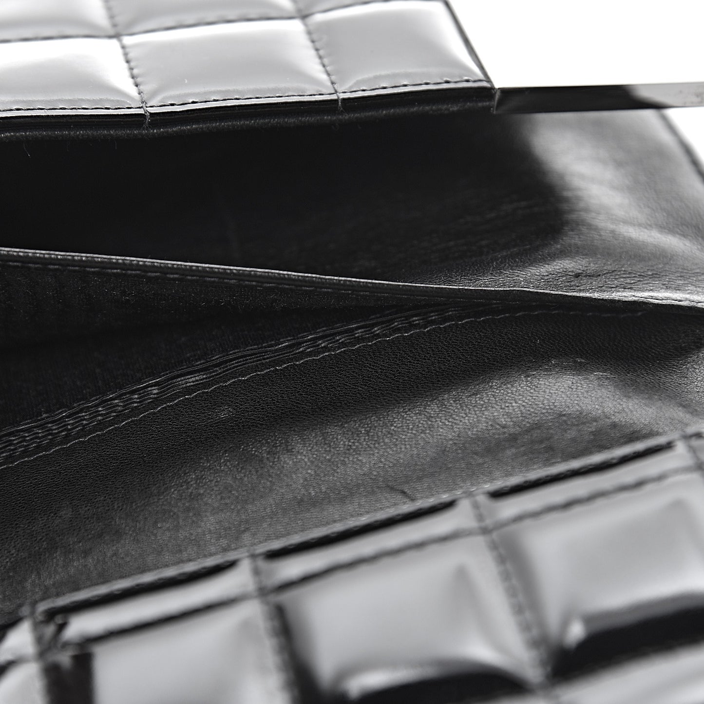 Patent Chocolate Bar Clutch Black