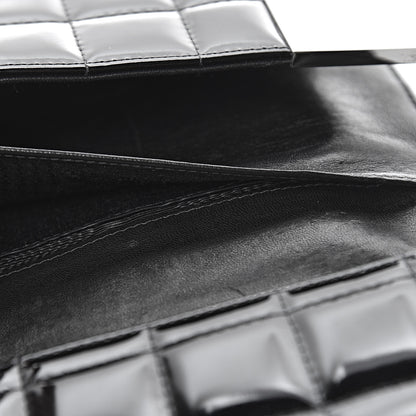 Chanel Patent Chocolate Bar Clutch Black 12 of 13