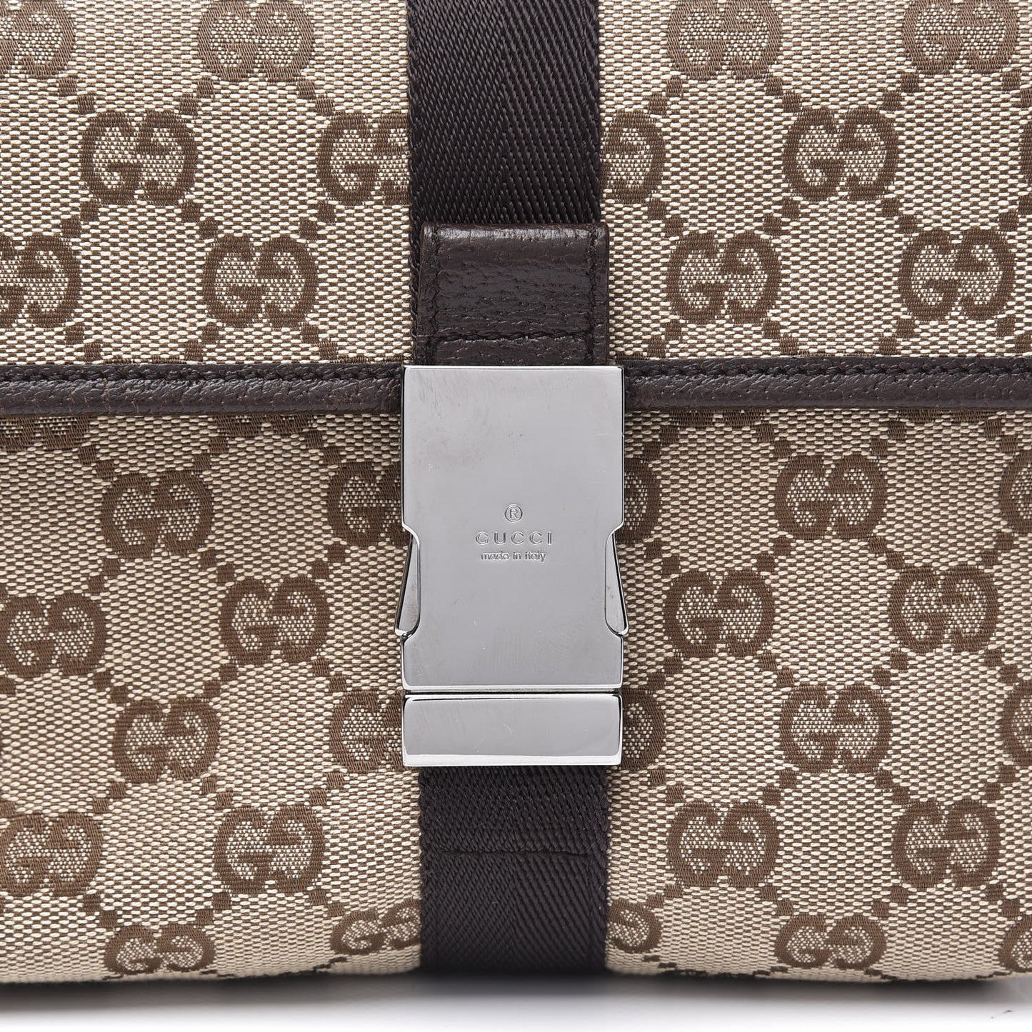 Monogram Waist Pouch Bag Dark Brown