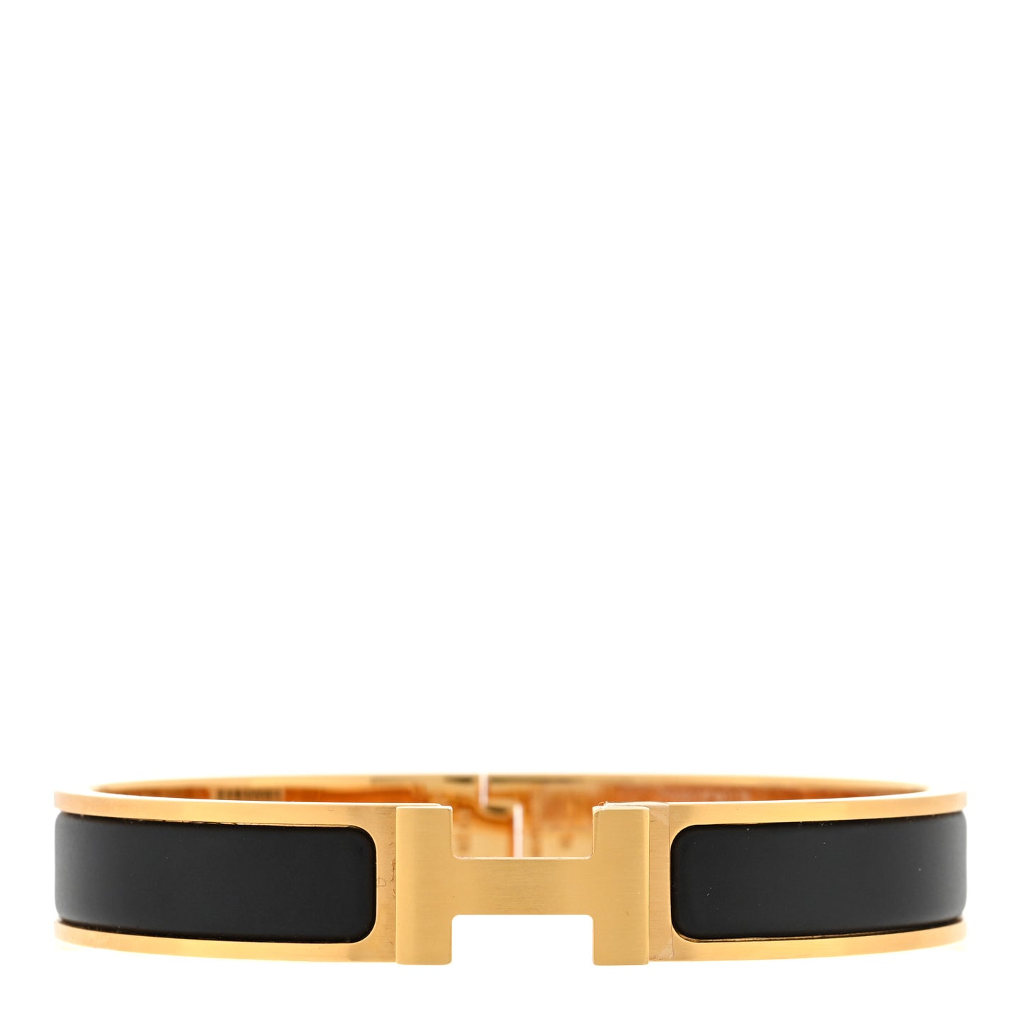 Enamel Narrow Clic Clac H Bracelet T6 Black