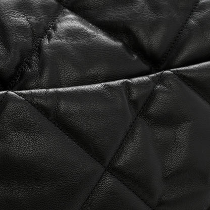 Chanel Goatskin Quilted Maxi Chanel 19 Flap Black 15 of 15