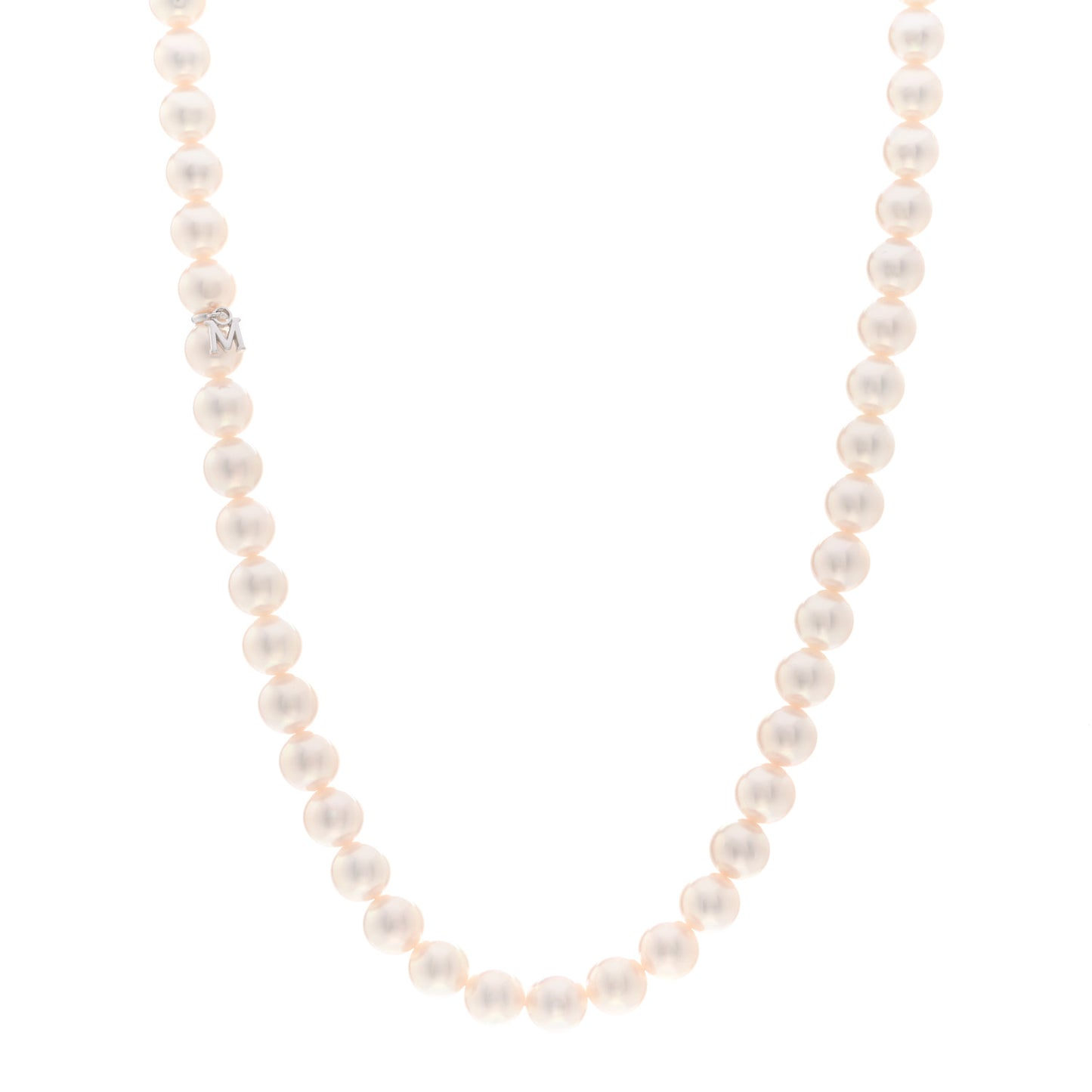 18K White Gold Akoya Pearl 7.5-8mm Strand Necklace