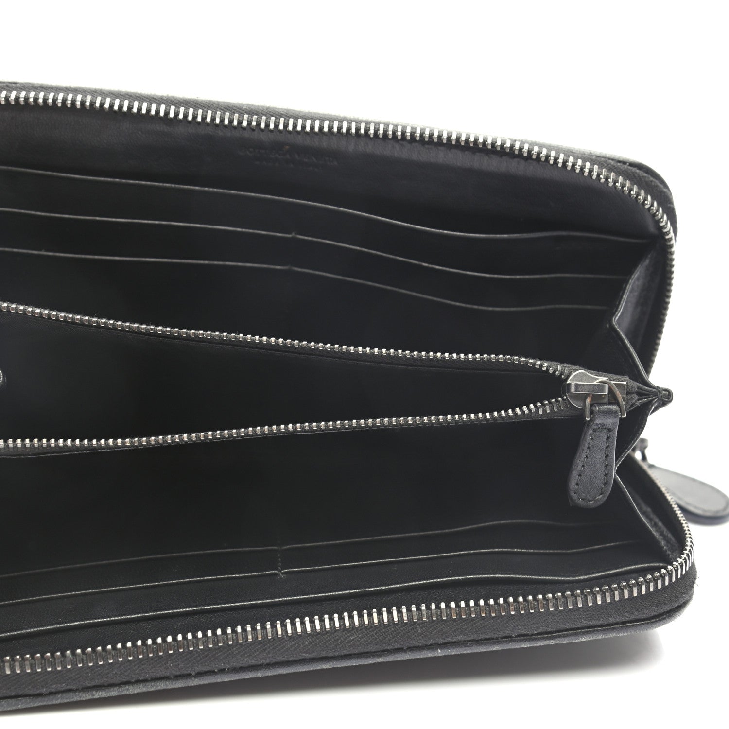 Bottega Veneta Nappa Intrecciato Zip Around Wallet Black 5 of 9