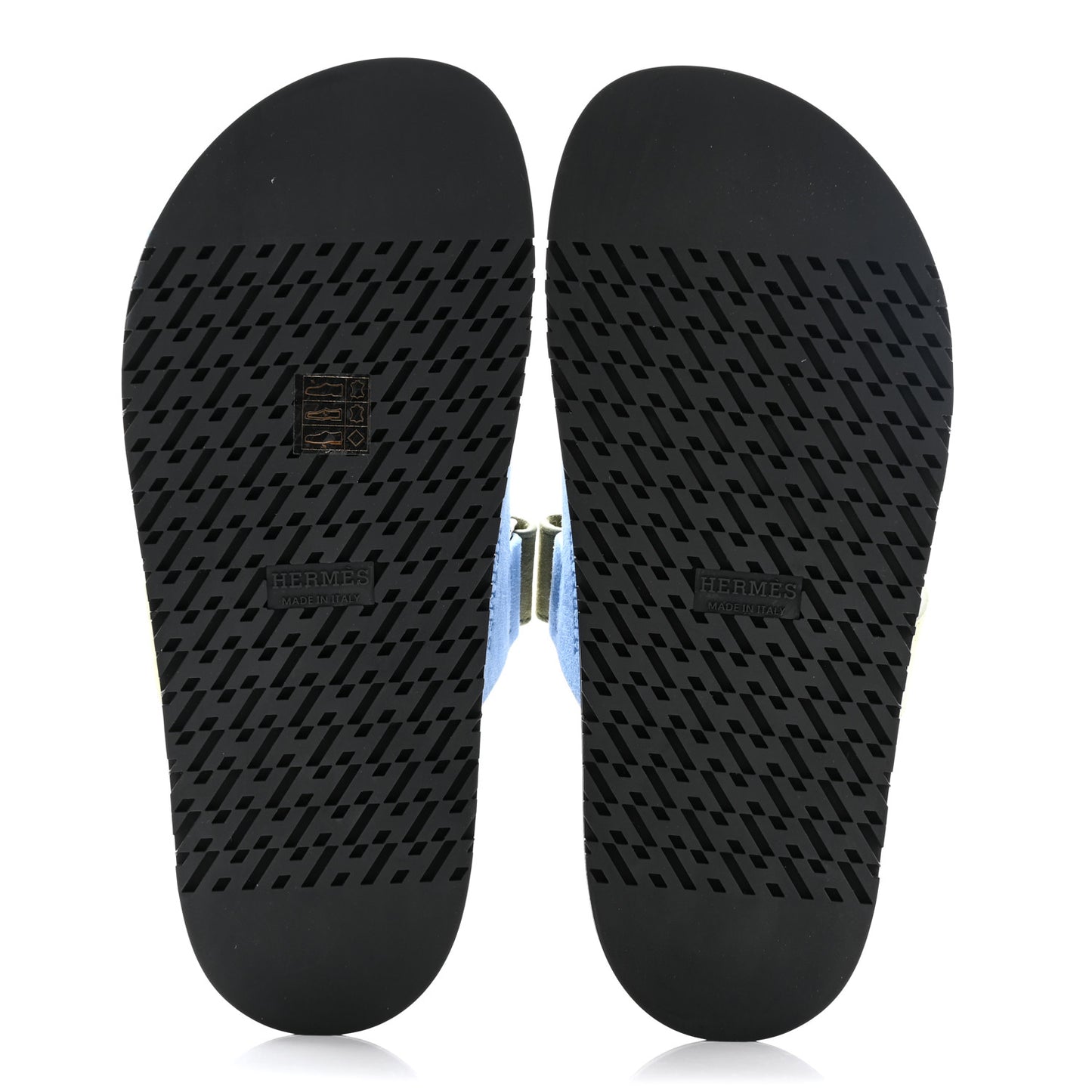 Suede Goatskin Womens Chypre Sandals 37 Bleu Cameo Vert