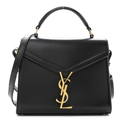 Saint Laurent Calfskin Mini Classic Monogram Cassandra Top Handle Black 1 of 9