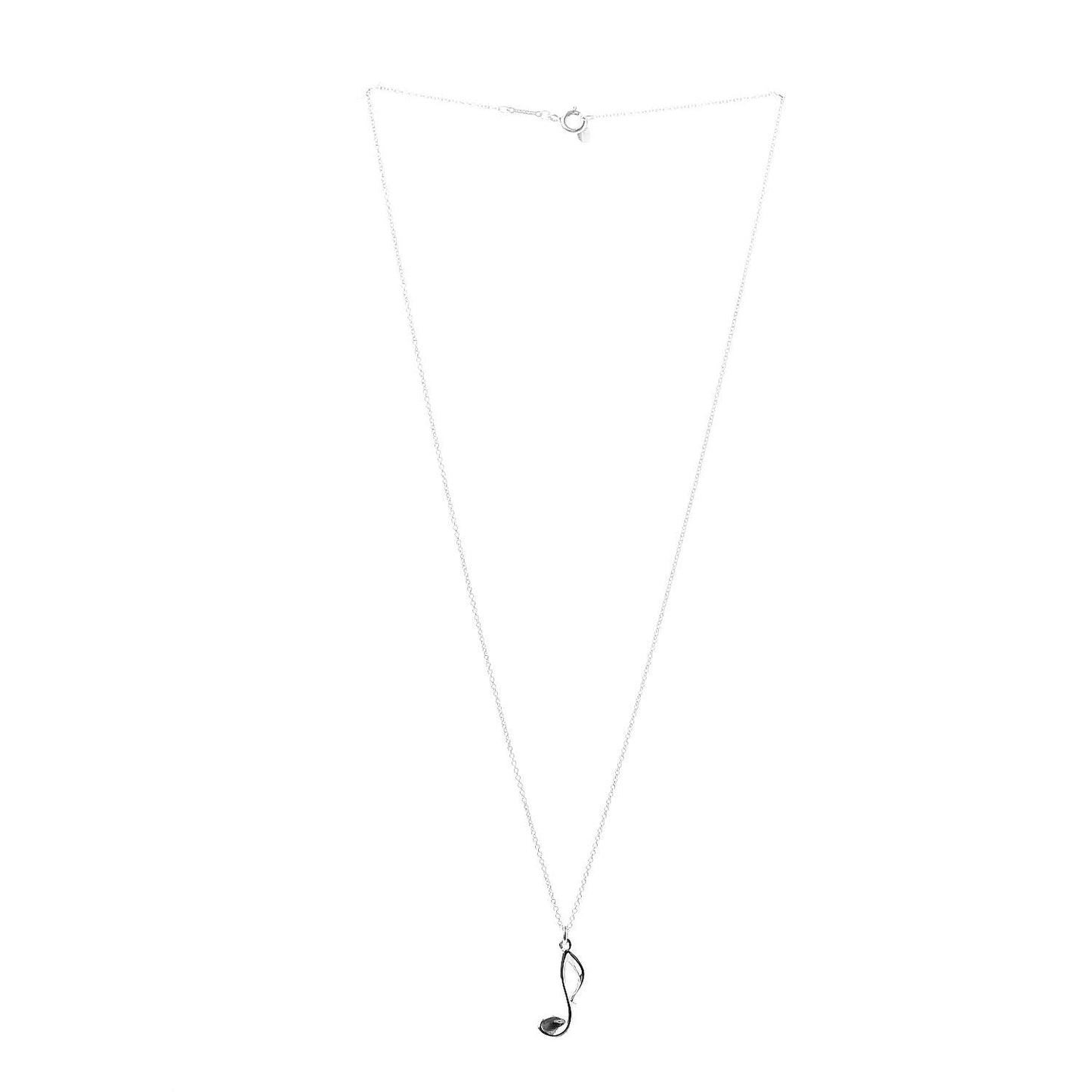 Sterling Silver Paloma's Graffiti Music Note Pendant Necklace