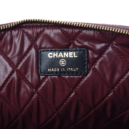 Chanel Lambskin Quilted Medium Cosmetic Case Black 6 of 12