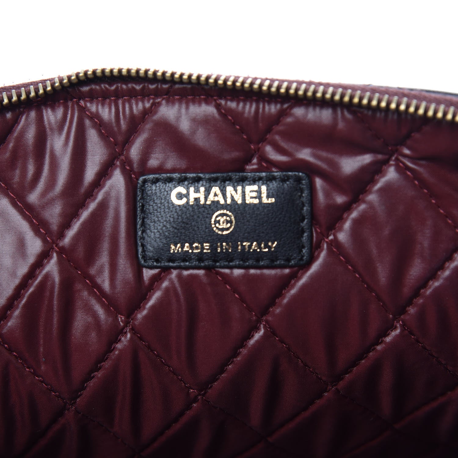 Chanel Lambskin Quilted Medium Cosmetic Case Black 6 of 12