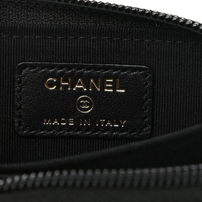 Chanel Caviar Quilted Boy Zip Around Coin Purse Wallet Black 6 of 8
