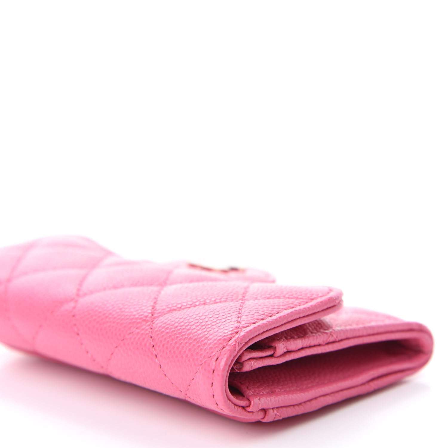 Chanel Caviar Quilted Flap Card Holder Wallet Pink 8 of 13