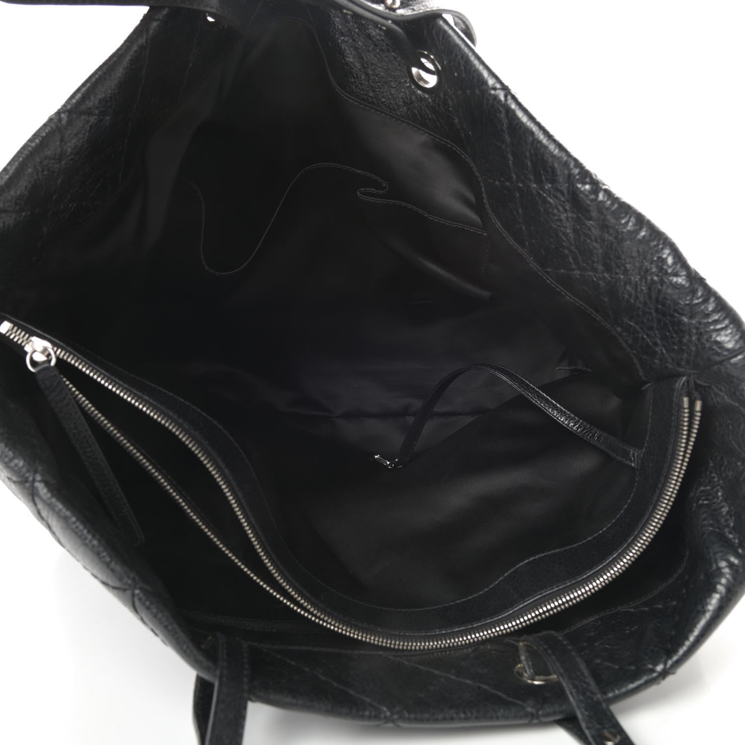 Chanel Glazed Calfskin Large On The Road Tote Black 5 of 12