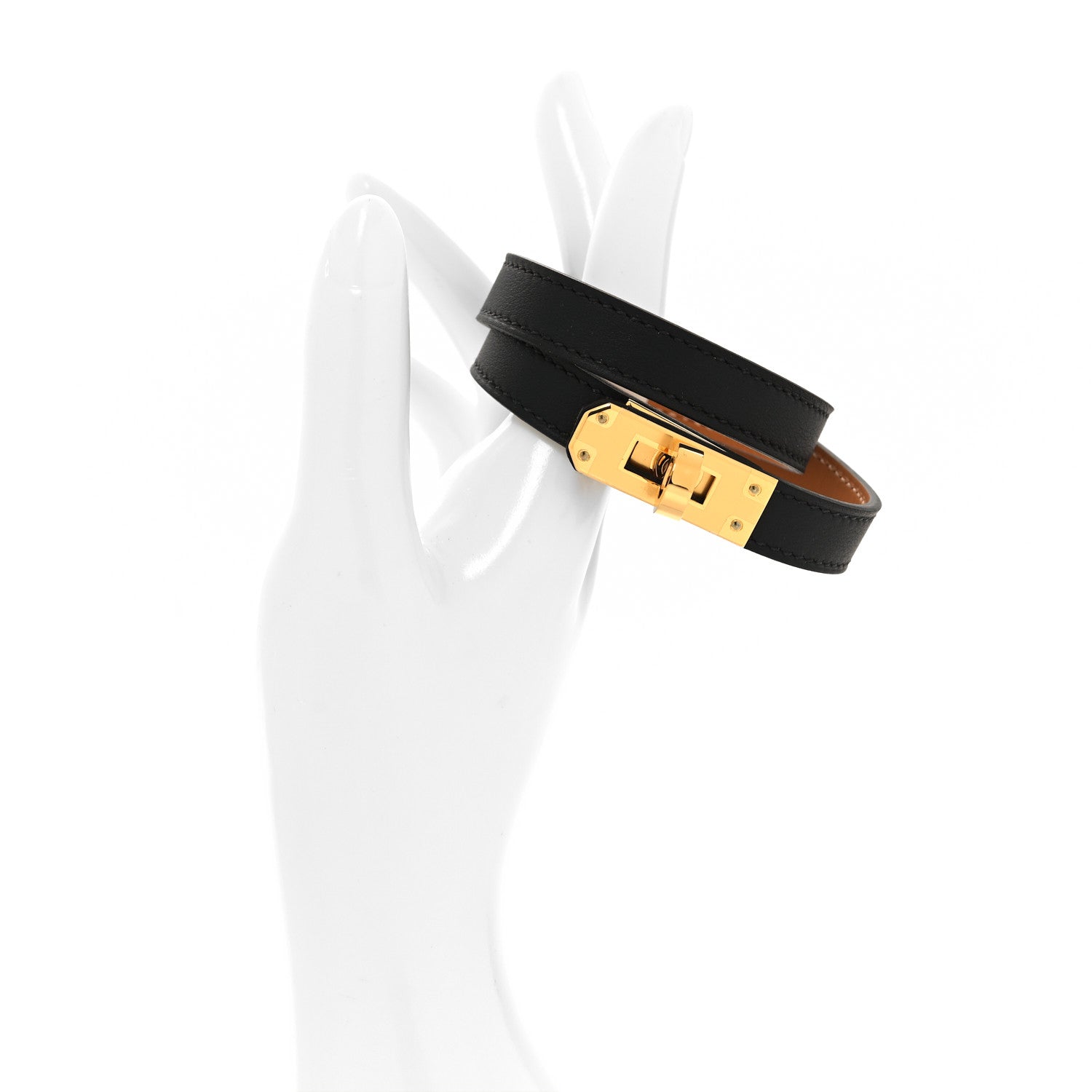 Hermes Kelly Double Tour Bracelet Black 2 of 6