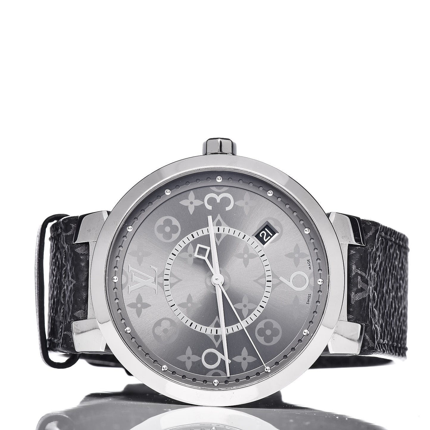Stainless Steel Monogram Eclipse 39mm Tambour Quartz Watch