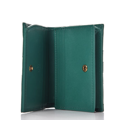 Gucci Calfskin Matelasse GG Marmont Card Case Wallet Emerald 5 of 8