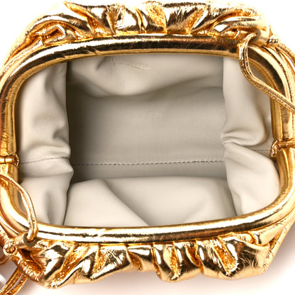 Bottega Veneta Metallic Crinkled Lambskin The Mini Pouch Oro 6 of 12