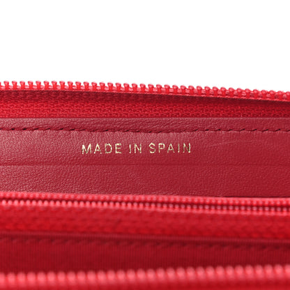 Chanel Lambskin Quilted Small Boy Zip Around Wallet Red 7 of 9