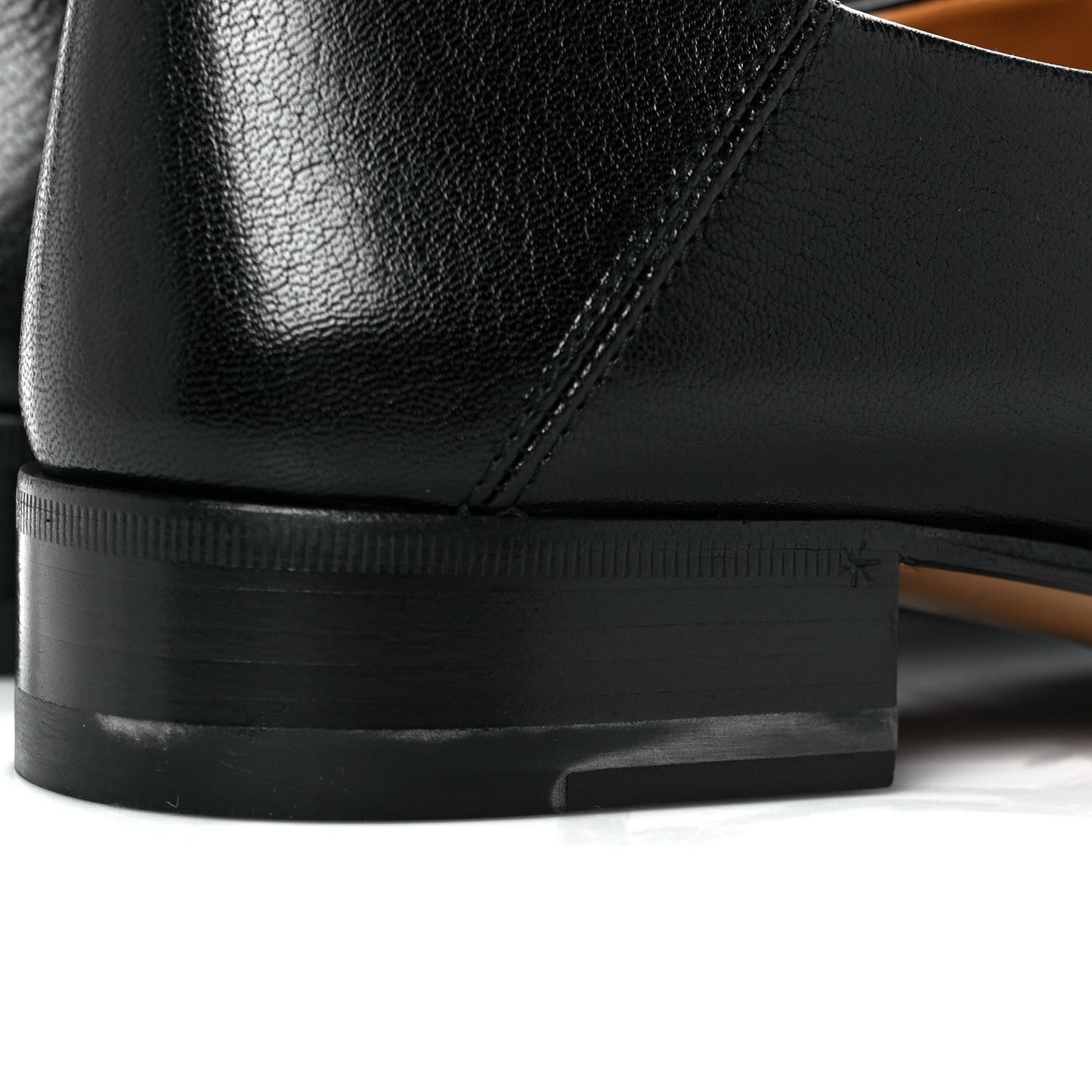 Goatskin Womens Horsebit Mid-Heel Loafers 38.5 Black