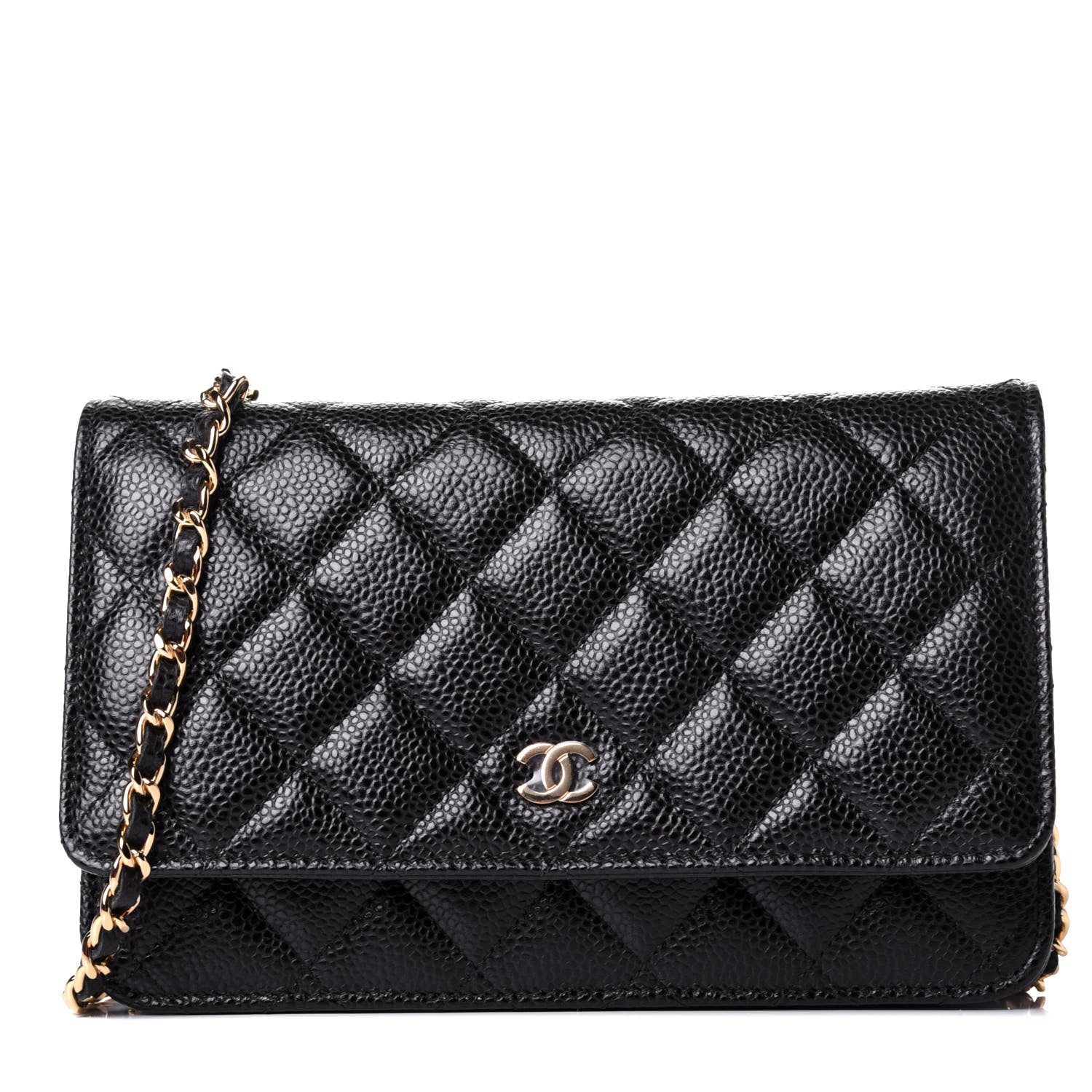 Chanel Caviar Quilted Wallet On Chain WOC Black 1 of 10