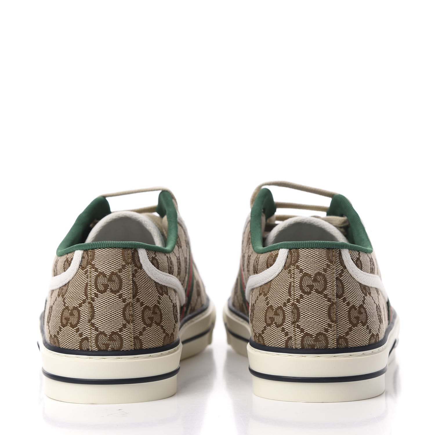 Gucci GG Monogram Web Mens 1977 Tennis Sneakers 9.5 Beige Ebony Mystic White 6 of 9