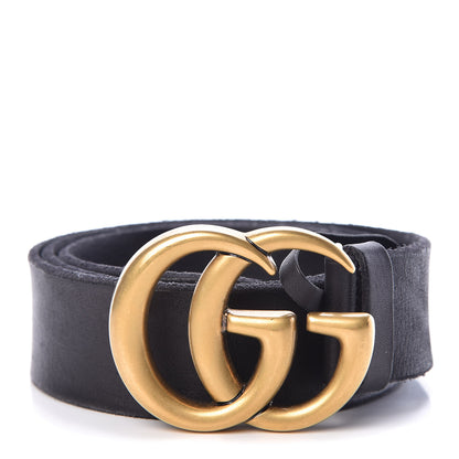 Gucci Faded Calfskin Double G 40mm Belt 90 36 Black 1 of 9