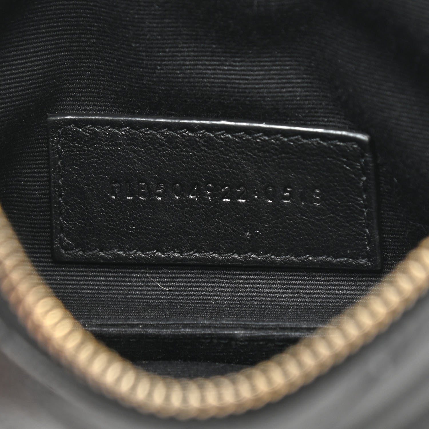 Saint Laurent Grain De Poudre Chevron Monogram Bill Pouch Black 7 of 13