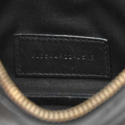 Saint Laurent Grain De Poudre Chevron Monogram Bill Pouch Black 7 of 13