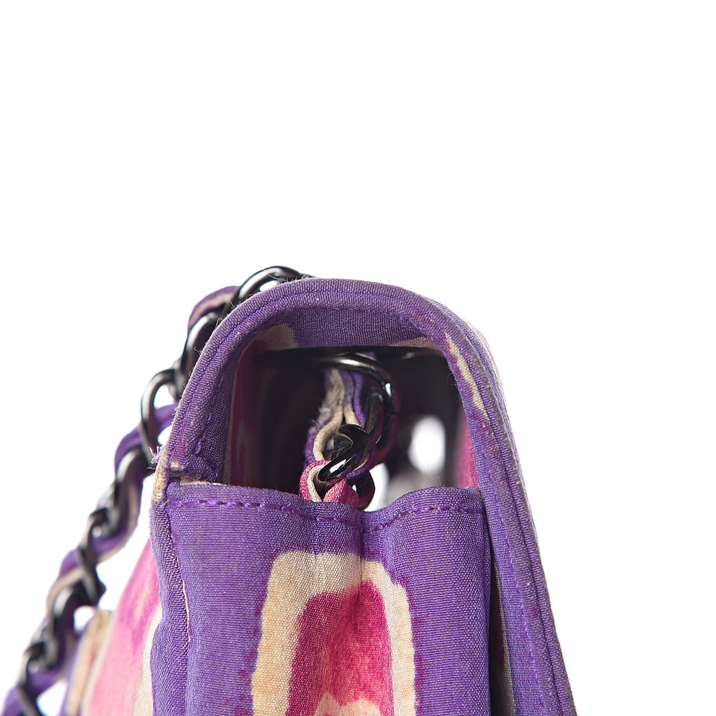Nylon Printed Small Flap Purple