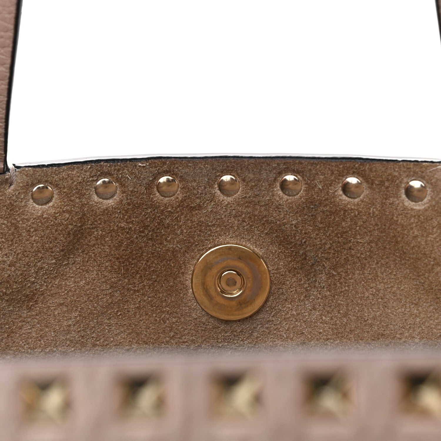 Valentino Garavani Grained Calfskin Rockstud Shoulder Tote Poudre 10 of 12