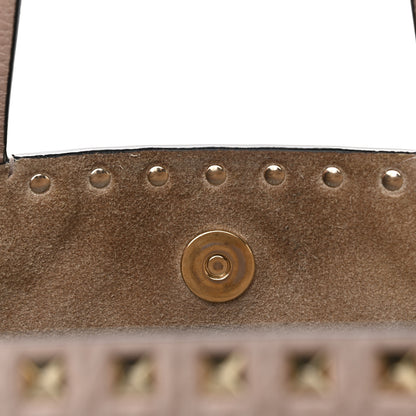Valentino Garavani Grained Calfskin Rockstud Shoulder Tote Poudre 10 of 12