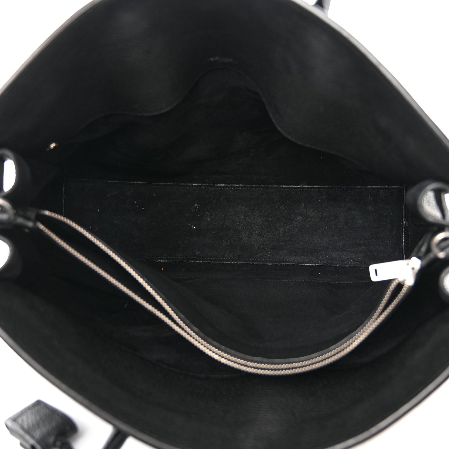 Grained Calfskin Large Thin Sac De Jour Black