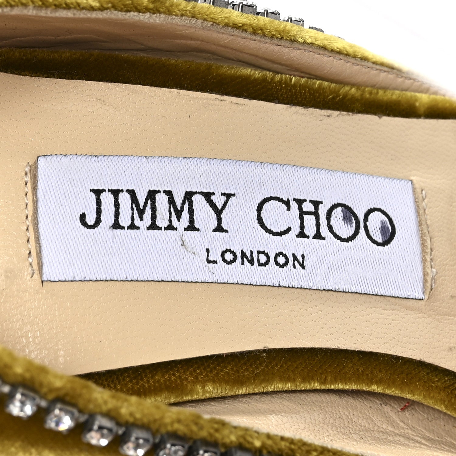 Jimmy Choo Velvet Crystal Bel 100 Pumps 37 Citrus 1776225
