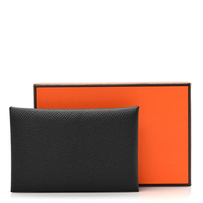 Hermes Epsom Calvi Card Case Black 8 of 8