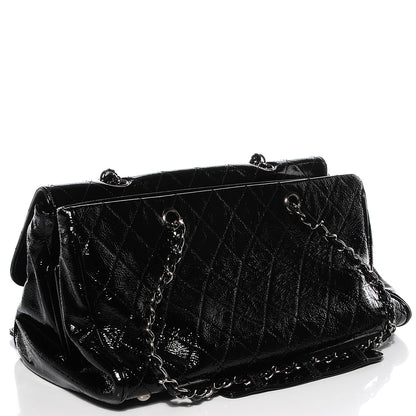 Chanel Patent Quilted Ritz Flap Bag Black 3 of 8