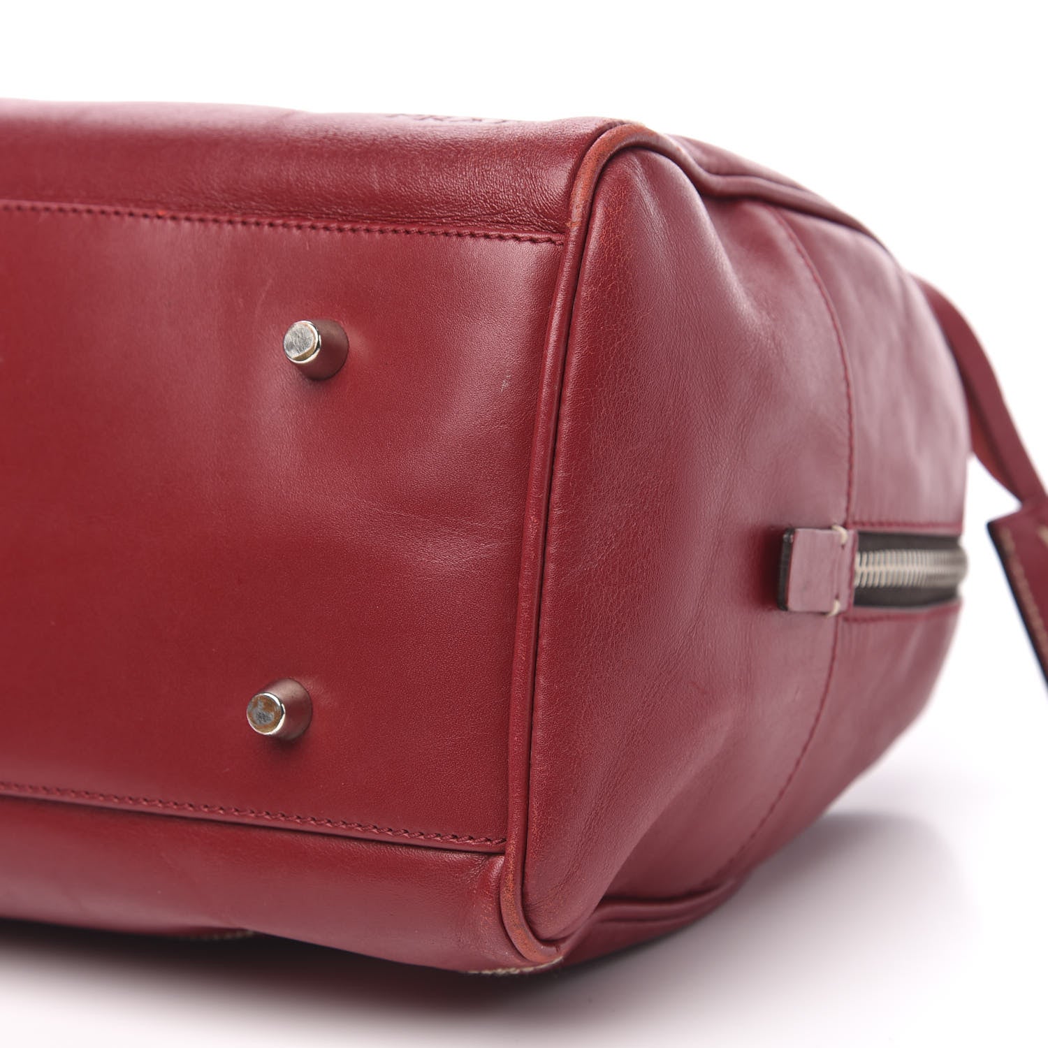 Prada Glace Calfskin Boston Bag Rosso 10 of 12