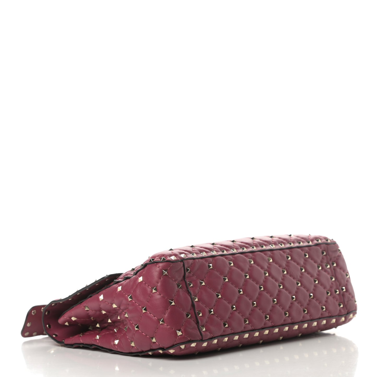 Nappa Large Rockstud Spike Shoulder Bag Camelia
