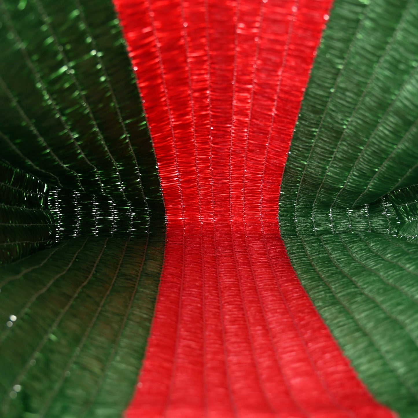 Raffia Linen Web Cestino Tote Bag Red Green