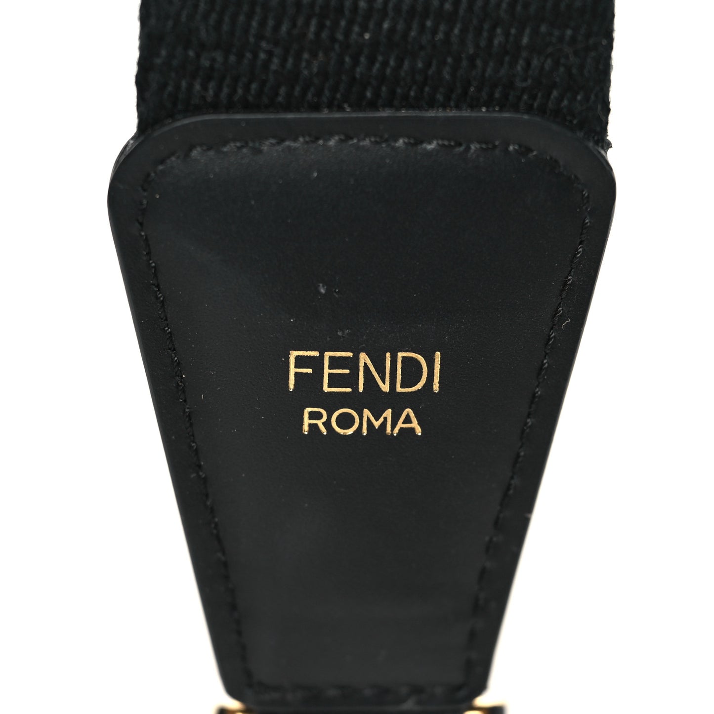 Jacquard Ribbon Vitello King FF Bi-Color Intreccio Adjustable Strap You Black White