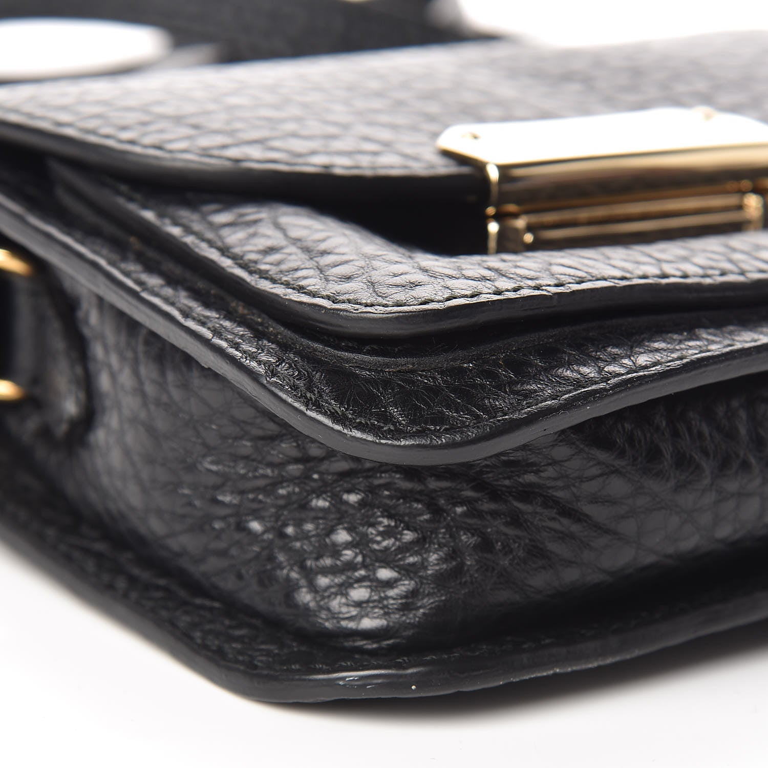 Burberry Grainy Calfskin Heritage Grain Mini Crossbody Bag Black 10 of 12