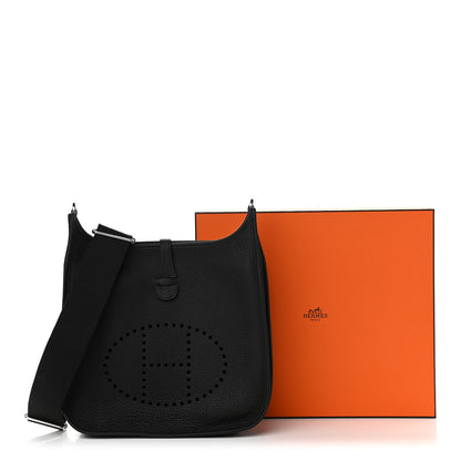 Hermes Taurillon Clemence Evelyne III PM Black 10 of 10