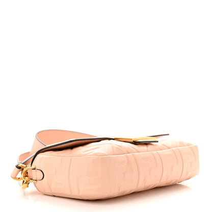 Fendi Nappa FF 1974 Embossed Baguette Rosa Quarzo 4 of 12