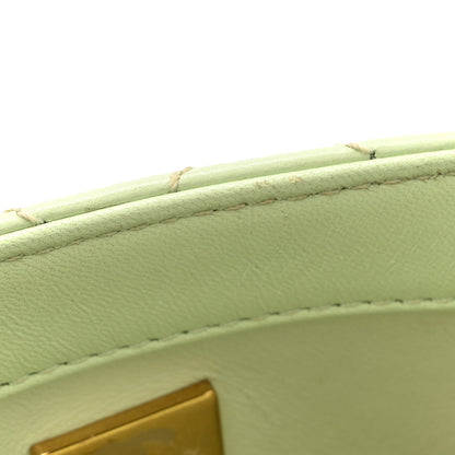 Chanel Lambskin Quilted Mini Pearl Crush Flap Light Green 13 of 16